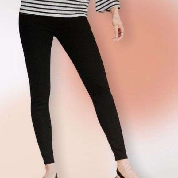 Old Navy Super Skinny Black Denim Mid Rise Jeggings Size 6 - Picture 2 of 14